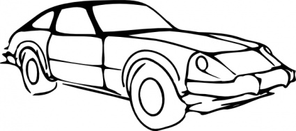 Black Outline Car Cartoon Cars Outlines Modified