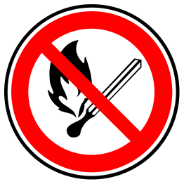 Fire forbidden sign