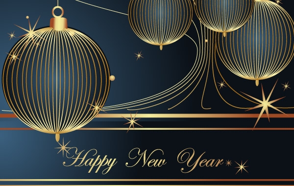 Happy New Year Vector Decoration Element