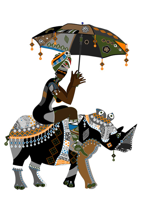 Illustration African girl