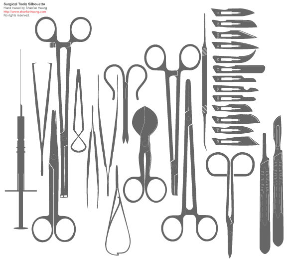 Medical Tools Silhouette