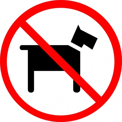 No Dogs clip art