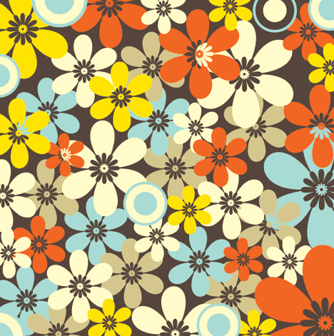 Retro Floral Seamless Pattern