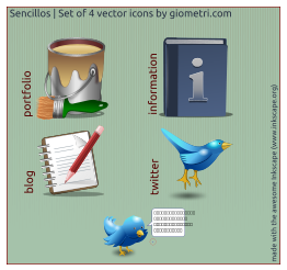 Sencillo 4 vector icons