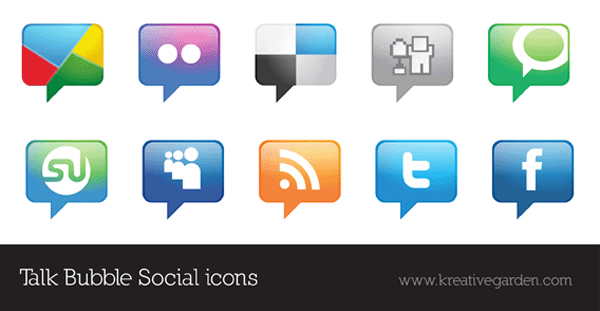 Talk Bubble Vector Social Icons