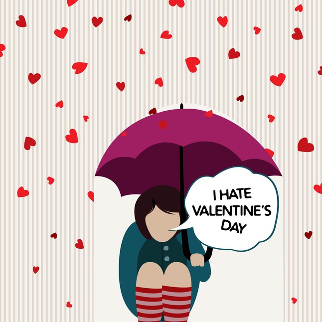 Valentine Hate Vector